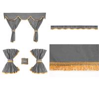 Set Kabinenvorhänge Classic Grau Für Volvo FH4 Globetrotter Ab 2012