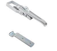 Set komplett Exzenterverschluss Spannverschluss verzinkt 210mm - Bordwand- & Kistenverschluss, Hebelspanner, 1-4 Stück - Anhänger Zubehör (1, silber)