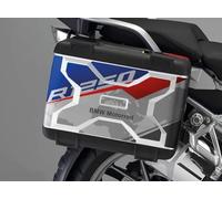 Set mit 3 Grafik-Aufklebern für Koffer Vario 2. Modell für Motorrad BMW GS R 1250 rechte Seite links und Heckkoffer Free Bubble Vinyl