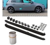 Set Seitenschweller Satz Schwarz +Anbauteile passt für VW Golf 6 VI auch GTI