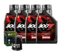 Set Service Öl Motul 300V 10W40 Filter Für Arctic Cat Atv 400 TRV Core 2013
