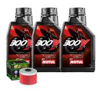 Set Service Öl Motul 300V 10W40 Filter für Honda Atv TRX350 Ex Sportrax 2002