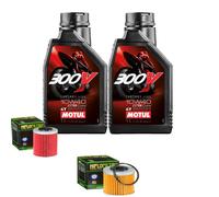 Set Service Öl Motul 300V 10W40 Für KTM Smc 690 2008>2011