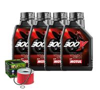 Set Service Öl Motul 300V 15W50 + Filter Für Bimota 1200 YB5 1987>1988