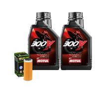 Set Service Öl Motul 300V 15W50 + Filter Für KTM 450 Xc-F Xc-Wr 2008>2010
