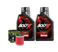 Set Service Öl Motul 300V 15W50 Filter für Yamaha MWD300 Tricity Aufnahme 2020