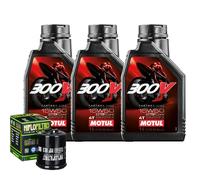 Set Service Öl Motul 300V 15W50 Für Piaggio 300 beverly Tourer I.E 2009>2011
