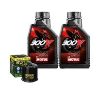 Set Service Öl Motul 300V 15W50 für Yamaha YFM700 Grizzly Special 2014