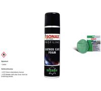 Set SONAX PROFILINE Leather Care Foam LederPflege 400 ml ink MicrofaserPflegePad