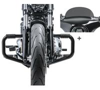 Set Sturzbügel Mustache + Windschild für Harley Sportglide 18-25 STS9