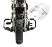 Set Sturzbügel + Windschild für Harley Davidson Heritage Softail Classic 00-17 S