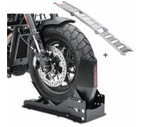 Set SW12 Motorradwippe Easy V Fix + Auffahrrampe Alu-III für Custom W31