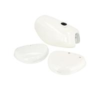 Set: Tank + Seitendeckel Enduro, Weiß RAL 9016 - für Simson S51E, S70E