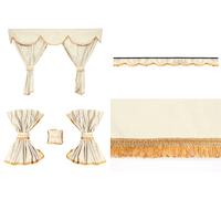 SET Vorhänge Kabine Classic Beige Für Volvo FH Schlafkabine Von 2002 Bis 2012