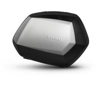 SHAD Seitenkoffer SH35 Paar, Schwarz mit Alu-Cover