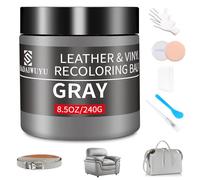 SHADAIWUYU 240g Lederpflege Auto,Leder Reparatur Set Grau,Flüssigleder,Lederfarbe,Kunstleder Reparaturset zum Reparieren von Sofas,Vinylmöbeln,Autositz,Lederschuhen,Sattel bei Verblassen und Kratzern