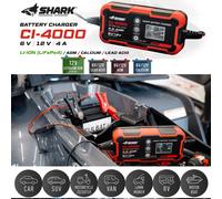 SHARK Batterie Ladegerät Wohnmobil Camper Outdoor IP65 12V GEL AGM LI ION