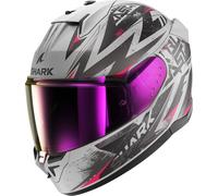Shark D-Skwal 3 Blast-R Helm, schwarz-silber, Größe M für Männer