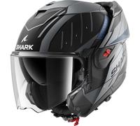SHARK, Modularer Motorradhelm OXO RYDGER Anthracite Blue Black ABK, M