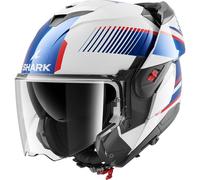 SHARK, Modularer Motorradhelm OXO SIKTER White Chrome Blue WUB, S