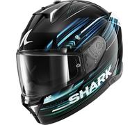 SHARK, Integraler Motorradhelm SKWAL i3 LIGHT-BLUR Black Blue Green KBG, S