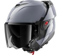 SHARK, Modularer Motorradhelm OXO Dark Shadow Gun Silver S05, L