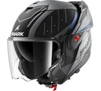 SHARK, Modularer Motorradhelm OXO RYDGER Anthracite Blue Black ABK, M