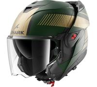 SHARK, Modularer Motorradhelm OXO SIKTER Green Chrome Gold GUQ, M