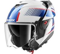 SHARK, Modularer Motorradhelm OXO SIKTER White Chrome Blue WUB, S