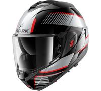Shark Oxo Sikter Klapphelm, schwarz-rot-silber, Größe M für Männer