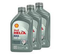 Shell Helix HX8 5W-30 ECT Motoröl 3L Set (3x1 Liter) Motorenöl für PKW Benzin & Diesel