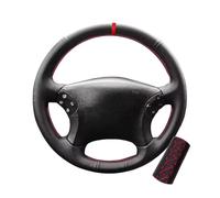 SHGJGH Lenkradhülle Mikrofaser Leder Auto Lenkradbezug Für Mercedes Für Benz Für C-Klasse W203 2001 2002 2003 2004 2005 2006 2007 Lenkradhülle Lenkradschoner(Red Thread)