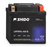 Shido Lithium Motorradbatterie LiFePO4 LB12AL-A2 Q 12V