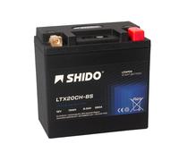 Shido Lithium Motorradbatterie LiFePO4 LTX20CH-BS 12V