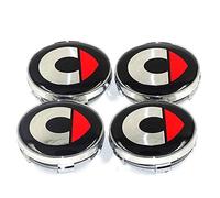 SHIFENG Smart Fortwo Forfour 451 453 Roadster Forjeremy For Speed Logo Auto Emblem Felgendeckel Felgendeckel Aufkleber 60 mm (rot)