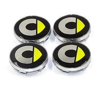 SHIFENG Smart Fortwo Forfour 451 453 Roadster Forjeremy For Speed Logo Auto Emblem Felgendeckel Felgendeckel Aufkleber 60 mm (Gold)