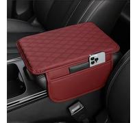 SHILONGBAIHUO Armlehne Schutz Auto für Opel Mokka Dal 2020, Armlehnen Polster Auto Mittelkonsole Auto Armlehnenschoner mit Organizer Taschen Autoarmlehnenkissen,Red
