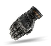 SHIMA Aviator Herren Leder Motorradhandschuhe Custom Sommer Motorrad handschuhe (S-XXL, Schwarz), Größe L