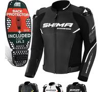 Shima Bandit 2.0 Leder-Motorradjacke schwarz 52