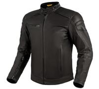 SHIMA BLAKE Motorrad Jacke Herren mit Protektoren AIRFORCE Rückenprotektor Leder Motorradjacke Sommer Schutzjacken Lederjacke Protektorenjacke Sommerjacke (Männer, Schwarz, L)