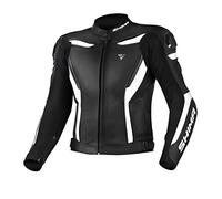 SHIMA CHASE Motorradjacke Herren -Sport Biker Lederjacke Männer Belüftet Sommer mit Schulter Schleifers, Schulter, Ellbogen und Rückenprotektoren, Verstärkte Doppelnähte (Weiß, 50)