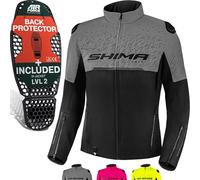 SHIMA DRIFT LADY Motorradjacke Damen - Leichte, Atmungsaktive Sommer Mesh Motorcycle Stadt Textiljacke Männer mit Schulter Ellbogen und Rückenprotektoren, Breitenverstellung (Grau, XL)