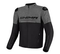 SHIMA DRIFT Motorrad Jacke Herren mit Protektoren AIRFORCE Rückenprotektor Motorradjacke Sommer Schulter Protektor Ellbogen Textiljacke Schutzjacken Protektorenjacke Stadt (Männer, Grau, XXL)