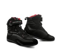 SHIMA EXO Vented Motorradschuhe Damen | Sommer Belüftet Mesh Motorradstiefel mit ATOP Verschluss-System, Knöchelstütze, Anti Rutsch Sohle, Schaltgriff (Schwarz, 40)