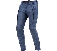 SHIMA GHOST Motorradjeans Herren - Belüftete Elastische Slim Fit Biker Motorradhose Männer mit Kevlar-Verstärkungen, Knieprotektoren (Blau, 38)