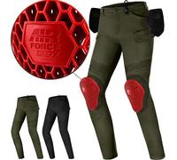 Shima Giro Motorrad Hose Damen mit Protektoren Airforce Knieprotektoren Motorradhose Kurzgrößen Hosen für Mann Protektorenhose Textilhose Urban Stretch Cargohose Lang (Frauen, Khaki, 28/30)