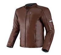 SHIMA HUNTER Motorrad Jacke Herren mit Protektoren Leder Rückenprotektor Motorradjacke Sommer Schutzjacken Lederjacke Protektorenjacke Sommerjacke Stadt Touren (Männer, Dunkelbraun, M)