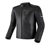 SHIMA HUNTER Motorradjacke Herren | Vintage Biker-Lederjacke Belüftet mit CE Rücken, Schulter und Ellbogen Protektoren, verstärkte Doppelnähte (Model 2022, Schwarz, L)