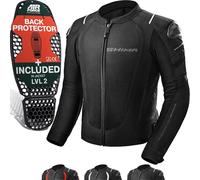 SHIMA MESH PRO 2.0 Motorrad Jacke Herren mit Protektoren AIRFORCE Rückenprotektor Motorradjacke Sommer Schulter Protektor Ellbogen Textiljacke Schutzjacken Protektorenjacke (Männer, Schwarz, S)