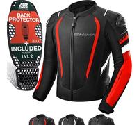 SHIMA MESH PRO 2.0 Motorrad Jacke Herren mit Protektoren AIRFORCE Rückenprotektor Motorradjacke Sommer Schulter Protektor Ellbogen Textiljacke Schutzjacken Protektorenjacke (Männer, Rot, 3XL)